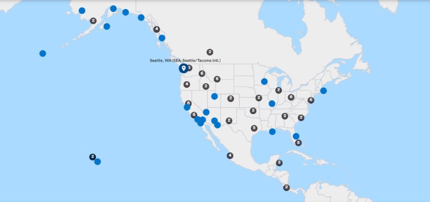 Alaska Airlines Map