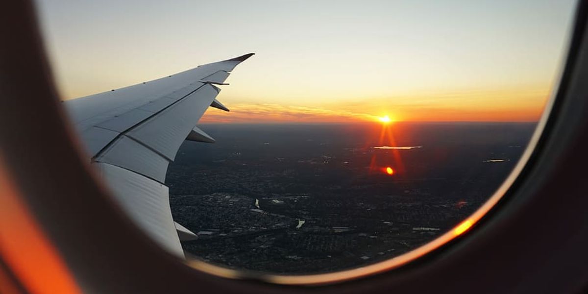 view from the window of an aeroplane