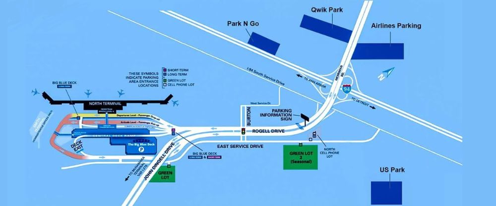 Detroit Metropolitan Wayne County Airport Terminal Map