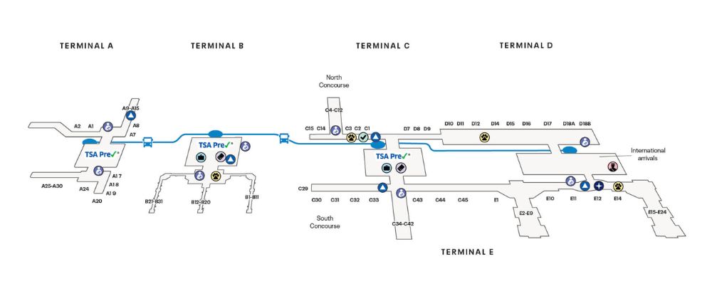 George Bush Intercontinental Airport Terminal Map