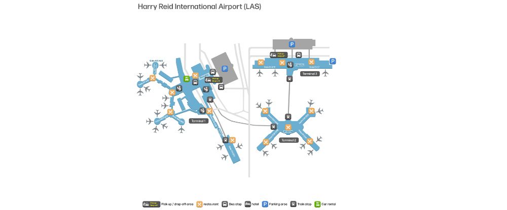 Harry Reid International Airport Terminal Map
